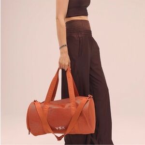 Victoria's Secret Orange/Brown Mesh Travel Duffel